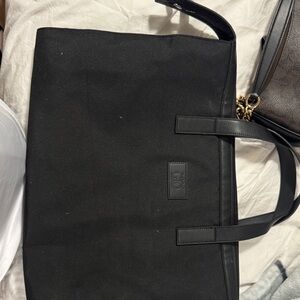 Black Canvas Tote Bag Aqua De Gio